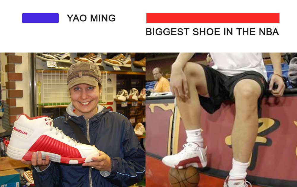 Yao Ming - Biggest shoe in the NBA