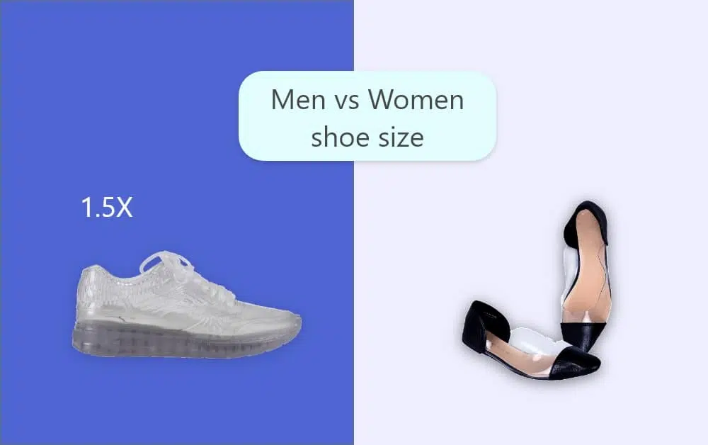 men vs women shoe size