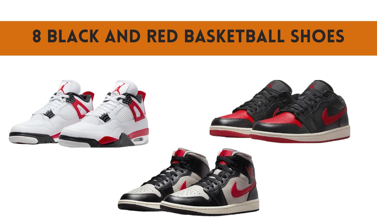 8 Black and Red Basketball Shoes